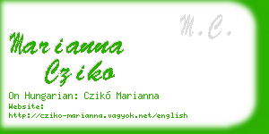 marianna cziko business card